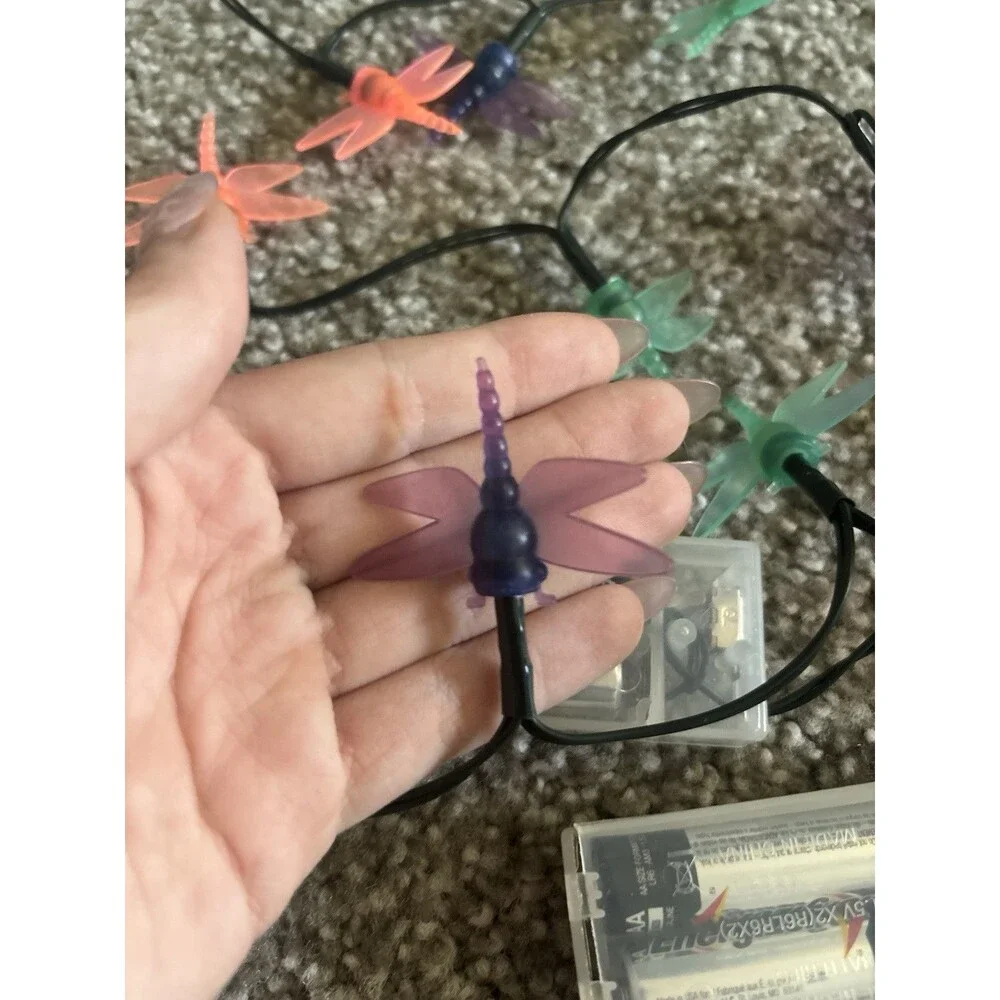 Dragonfly Fairy String Lights Set of 2 Multicolor LED Battery Operated